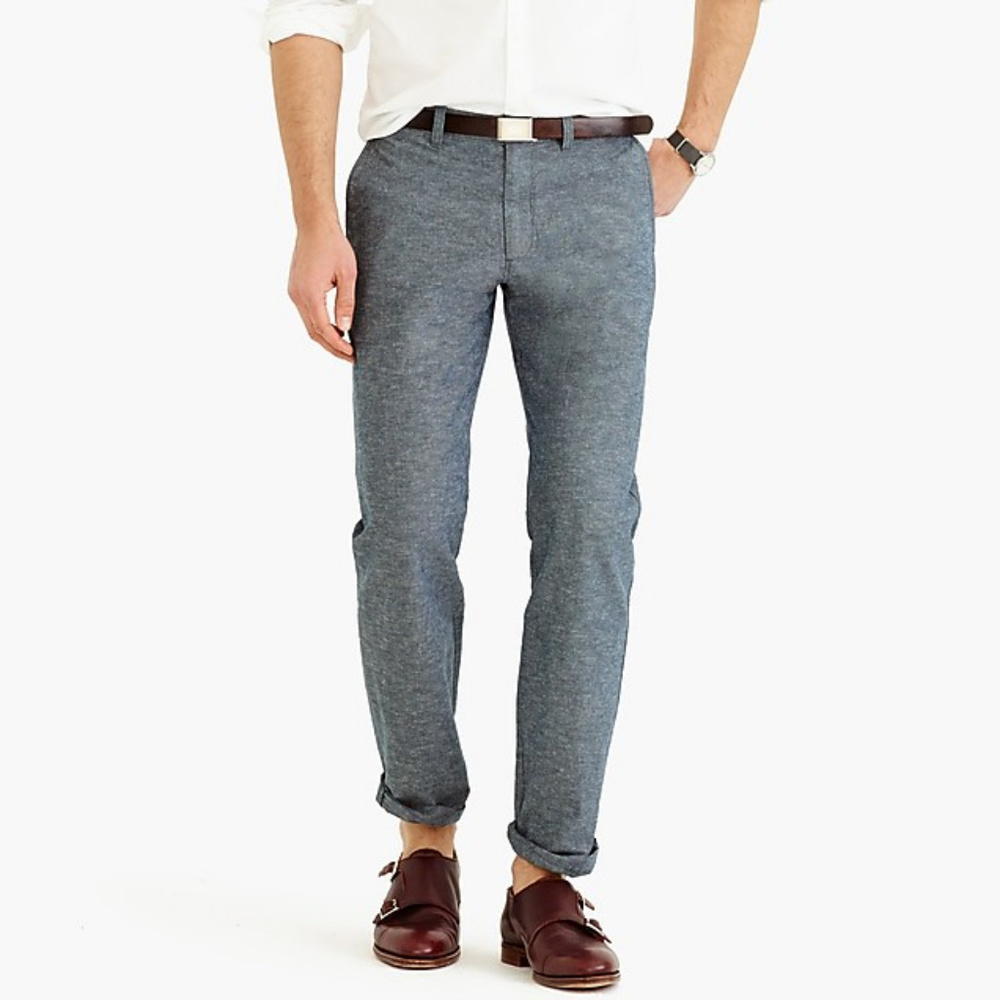 J crew flecked chambray chinos
